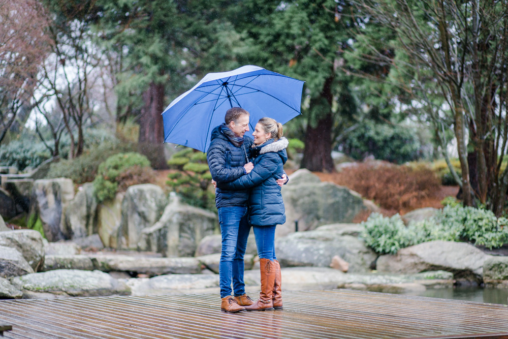 Paarshooting bei Regen in Planten un Blomen